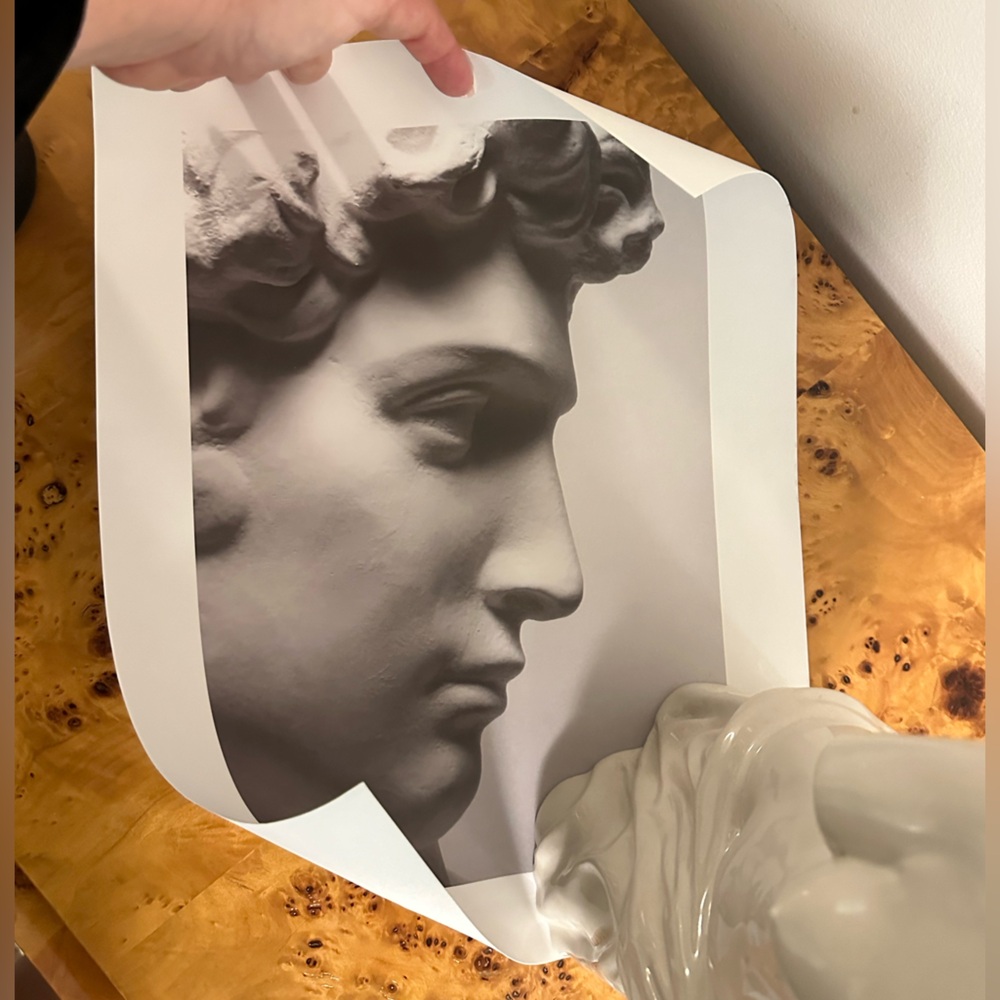 H&M Home Poster- David Black and White